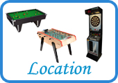 Location de billard, baby-foot, cible fléchettes, Air Hockey