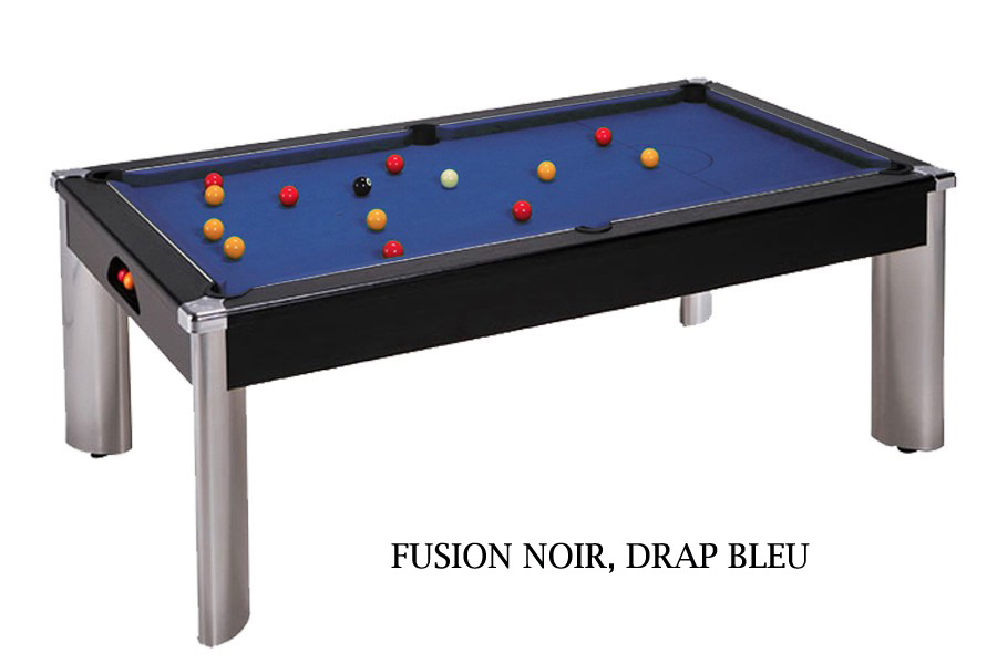 billard pool fusion 7ft noir drap bleu b680nb