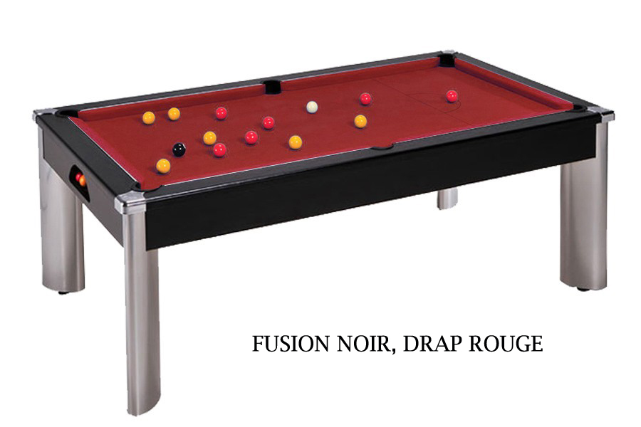 billard pool fusion 7ft noir drap rouge b680nr