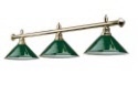 Luminaire 3 globes verts pour table de billard