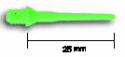 Pointes plastiques pour fléchettes 2BA - DQ vert fluo