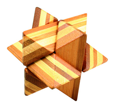 casse tete en bois bambou difficulté 3 etoiles modèle Verrou Infernal 