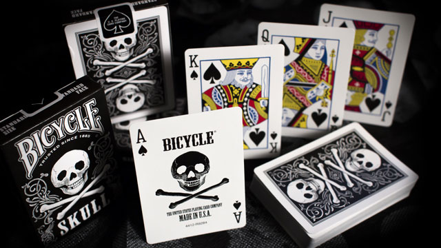 jeu carte poker bicycle skull - 2