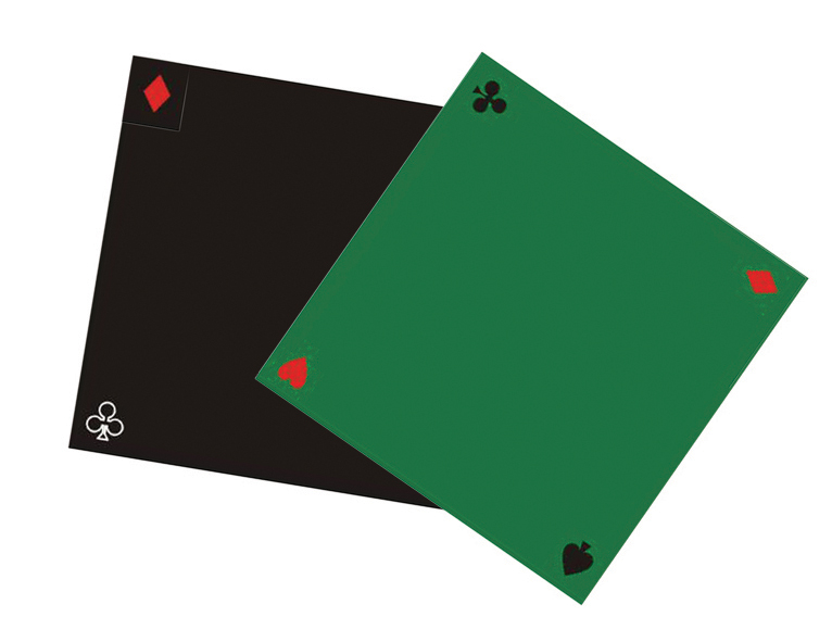 Tapis de jeu 70x60 cm vert belle qualité pour joueurs de cartes Belote