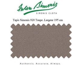 drap billard americain iwan simonis 920 taupe 195cm  w589ta