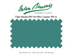 drap billard americain iwan simonis 920 vert bleu w589vb