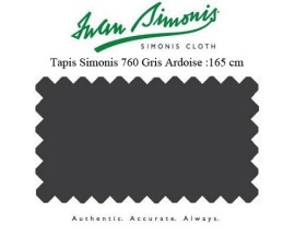 drap billard americain simonis 760 gris ardoise 165cm w584ga