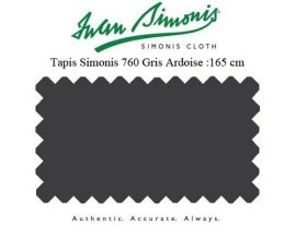 drap billard americain simonis 760 gris ardoise 165cm w584ga