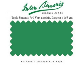 drap billard americain simonis 760 vert anglais 165cm w584v