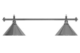 luminaire billard 2 globes argent g142a